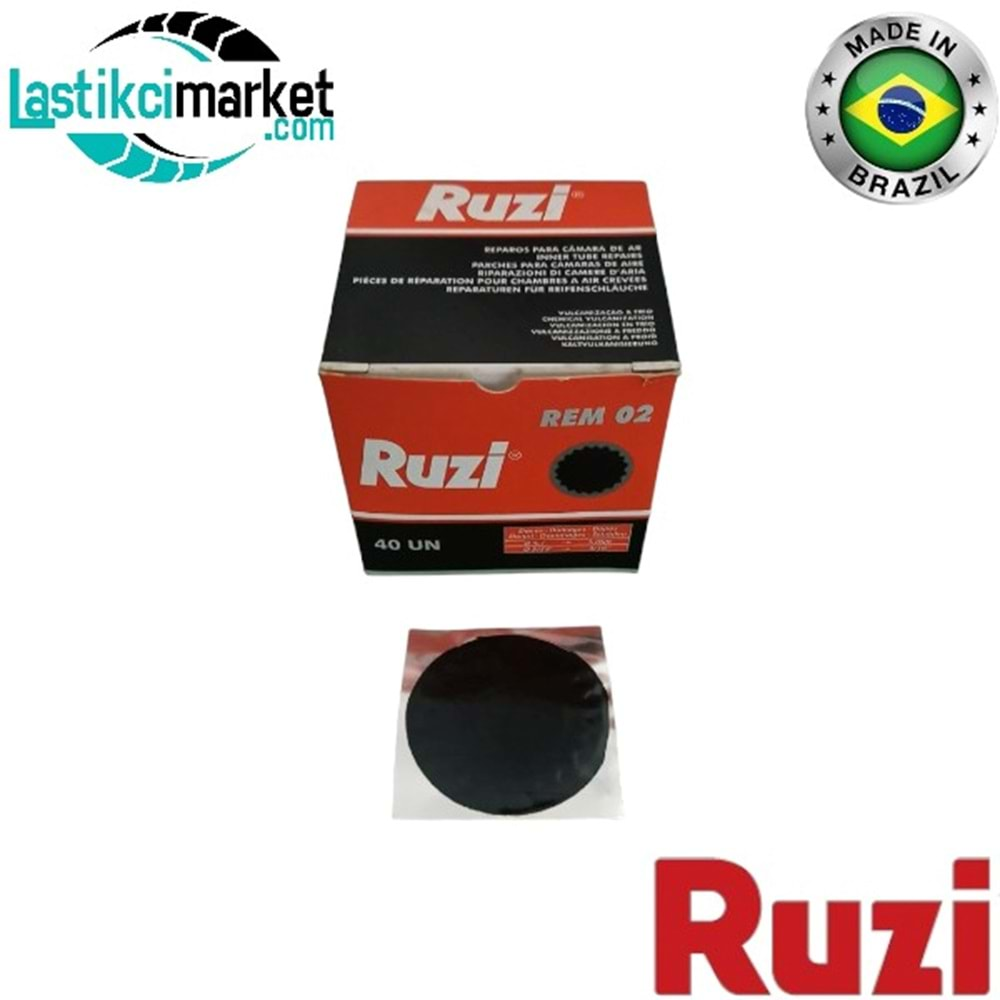 Rem 02 Ruzi İç Lastik Yaması Q(50)Mm. Paket İçi Adet (40)