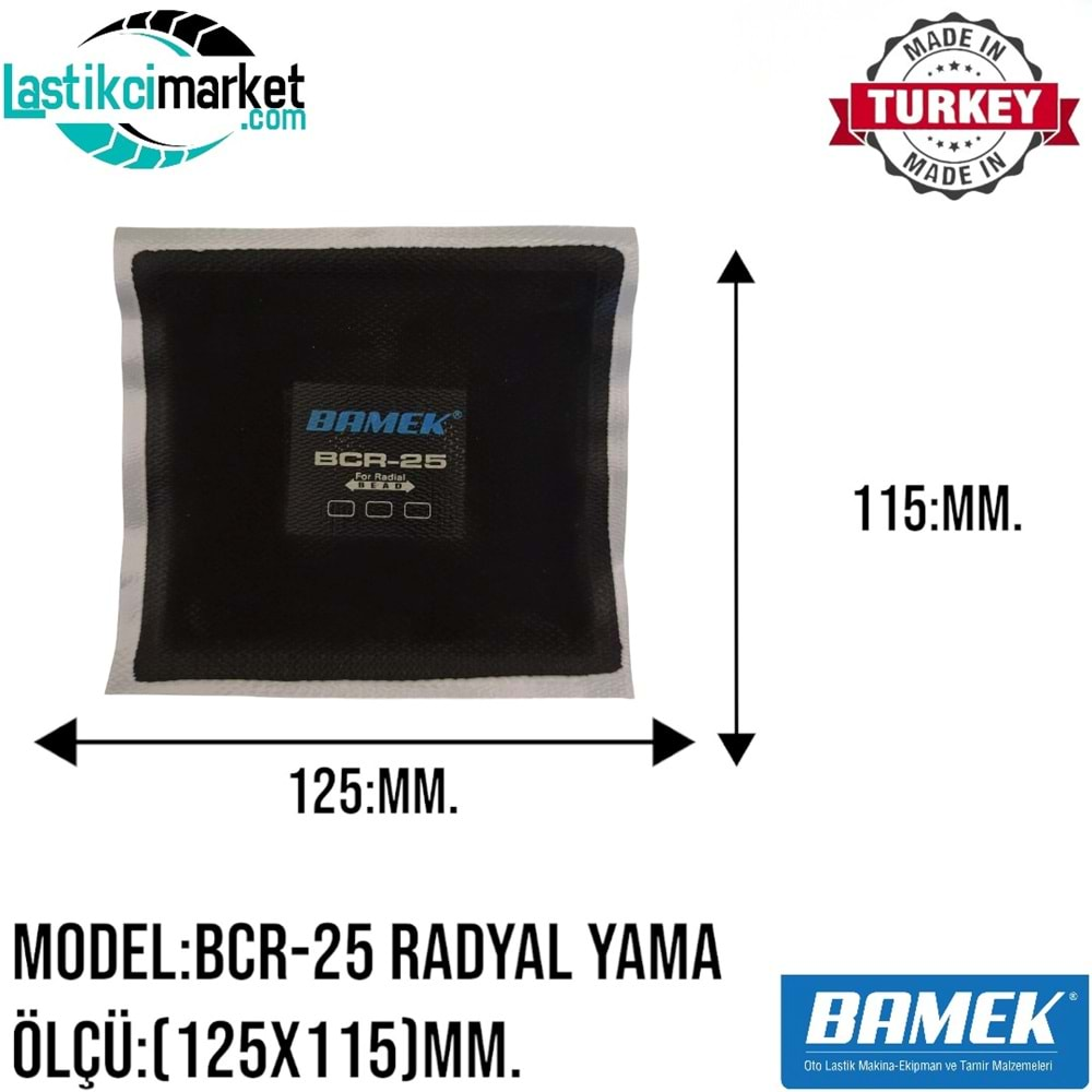 Bcr 25 Bamek Yama (125X115)Mm. Kutu İçi Adet (10)