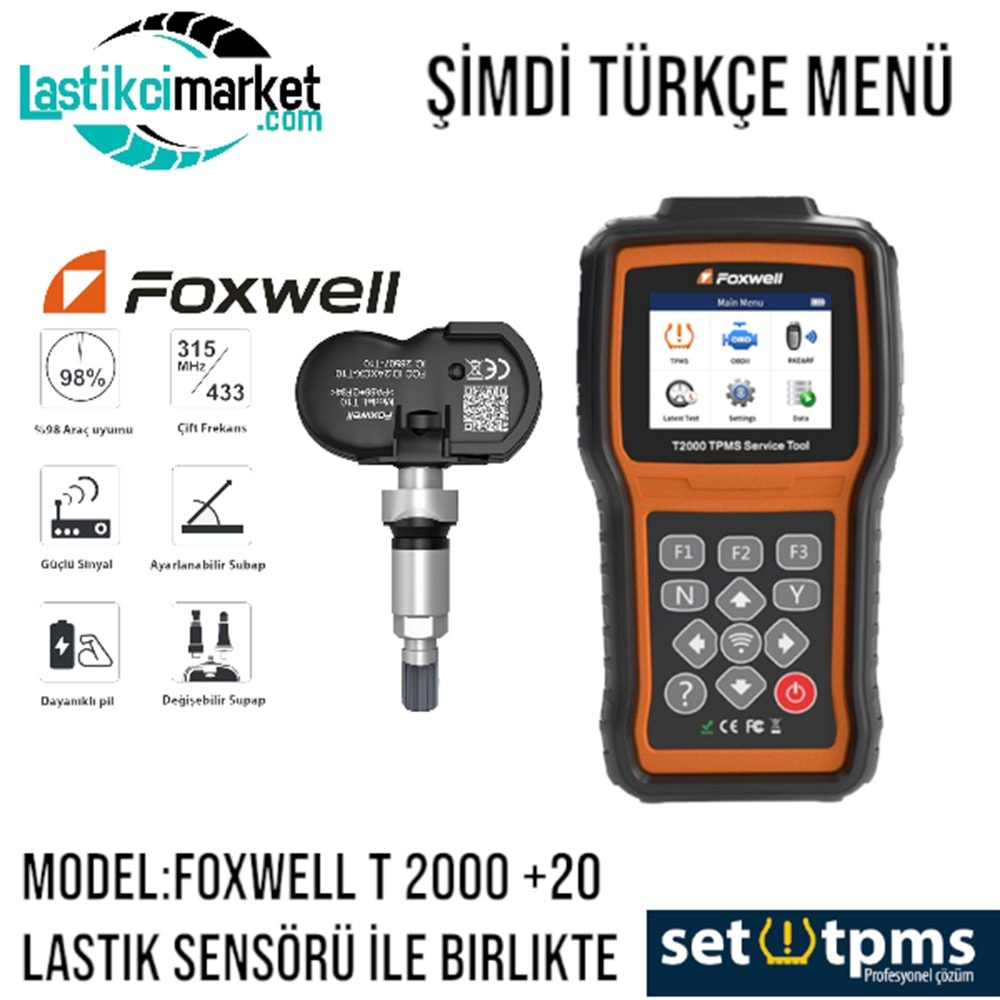 Foxwell T-2000 Lastik Basınç Sensör Cihazı Set Paket İçi Miktar(20+1)