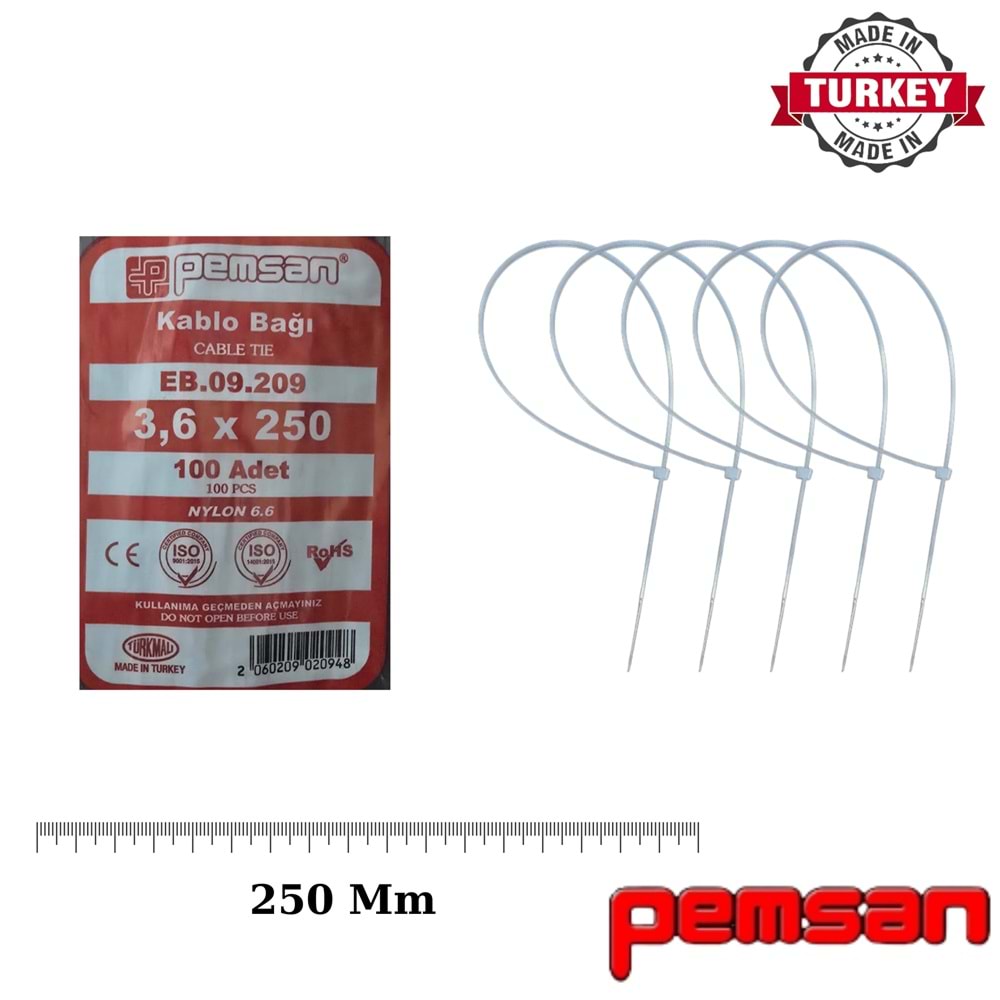 Tel Kelepce 3.6x250 Pemsan Beyaz