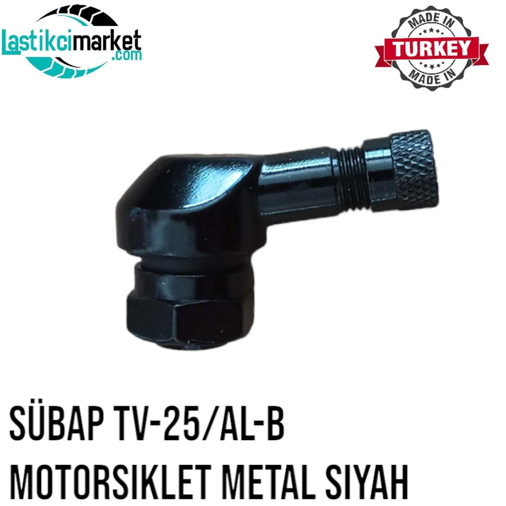 Sübap TV-25/AL-B Motorsiklet Metal Siyah