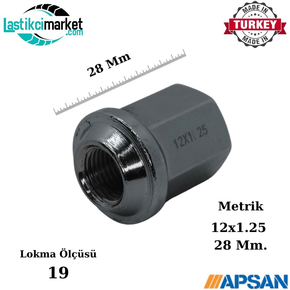 M 12X1.25 Toros Bijon Somunu