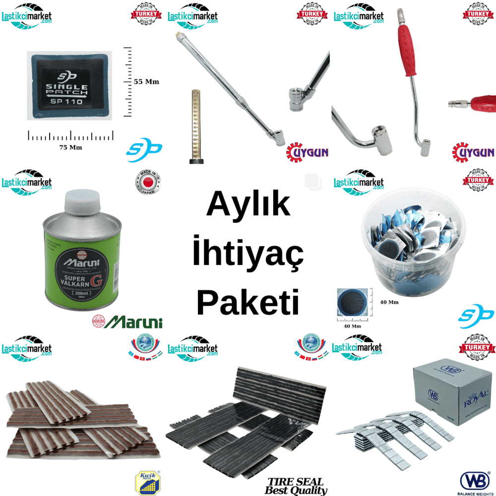 Lastikci Aylık Tedarik Kolisi (21) Parça