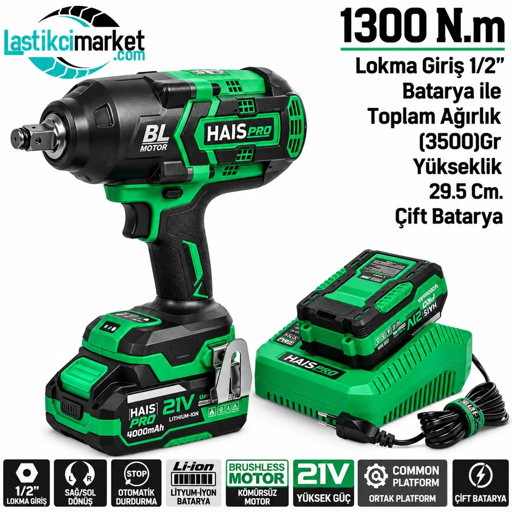 Haispro 1/2 Şarjlı Bijon Sökme 1300(Nm.)