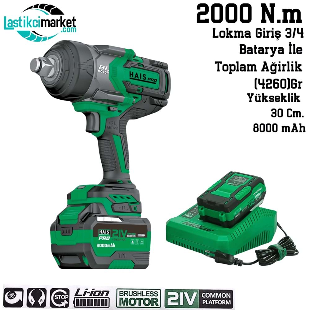 Haispro 3/4 Şarjlı Bijon Sökme 2000 (Nm.)