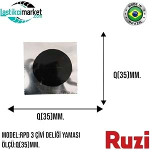 Rpd 3 Ruzi Çivi Deliği Yaması Q(35)Mm. Paket İçi Adet (300)