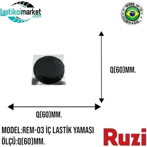 Rem 03 Ruzi İç Lastik Yaması Q(60)Mm. Paket İçi Adet (40)