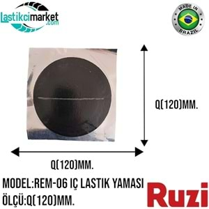 Rem 06 Ruzi İç Lastik Yaması Q(120)Mm. Paket İçi Adet (25)