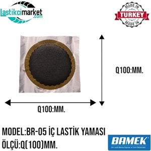 Br 5 Bamek İç Lastik Yaması Q(100)Mm. Kutu İçi Adet (25)