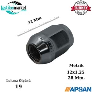 M 12X1.25 19 A.A Üniversal Somun