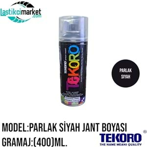 Tekoro Parlak Siyah 9005 (400)Ml Jant Boyası