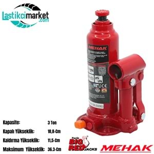 3 Ton Şişe Kriko Mehak-Bigred