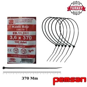 Tel Kelepce 3.6x370 Pemsan Siyah