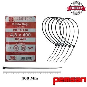 Tel Kelepce 4.8x400 Pemsan Siyah