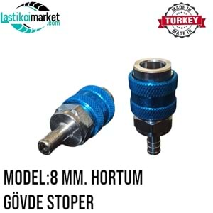 8 Mm. Hortum Gövde Stoper (Bilyalı)