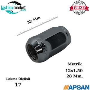 M 12x1.50 17 AA Çelik Jant Somun