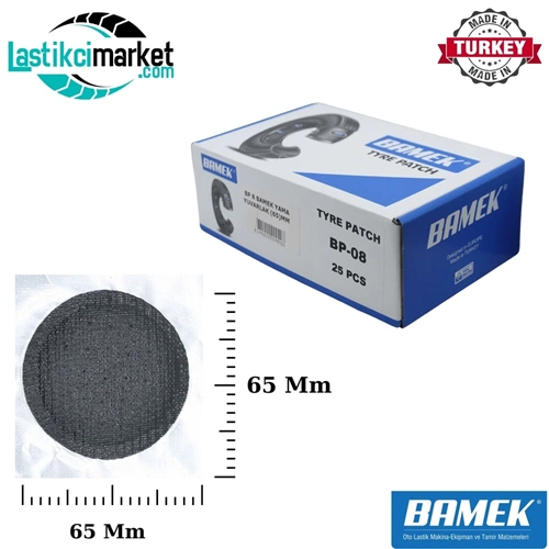 Bp 8 Çivi Deliği Yaması Yuvarlak Q(65)Mm. Kutu İçi Adet (25) Bamek