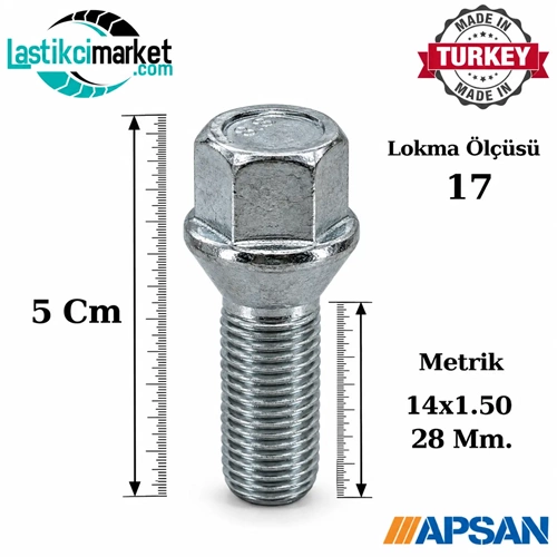 M14X1.5X28 Mm Bijon Saplama Alman Grup