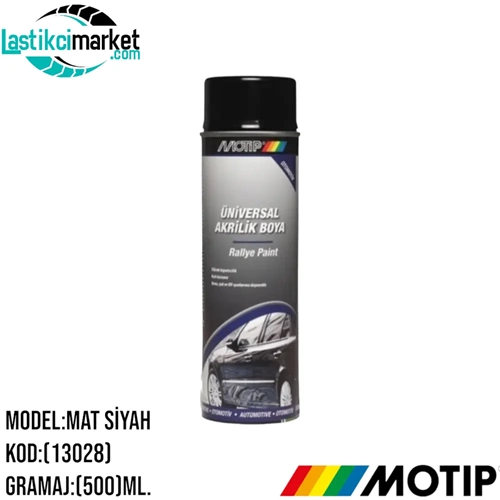 Motip Mat Siyah 13028 (500)Ml Jant Boyası