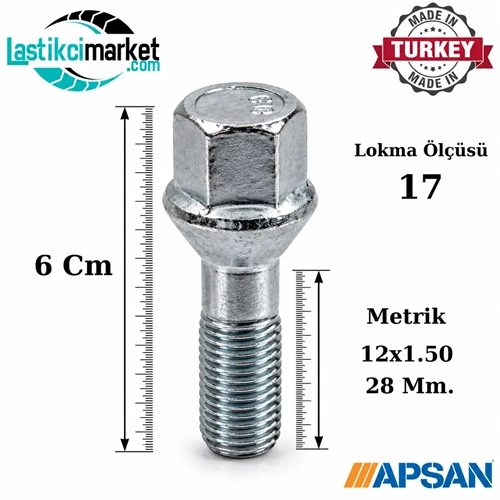 Mercedes Bijon M 12X1.50 Uzun