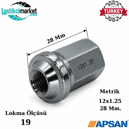M 12X1.25 Toros Bijon Somunu