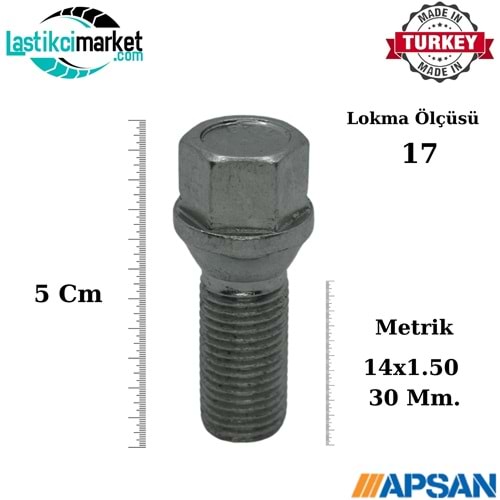 M 14X1.5X30 Mm Bijon Saplama Alman Grup