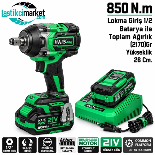 Haispro 1/2 Şarjlı Bijon Sökme 850(Nm.)