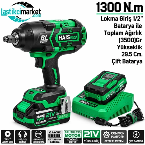 Haispro 1/2 Şarjlı Bijon Sökme 1300(Nm.)