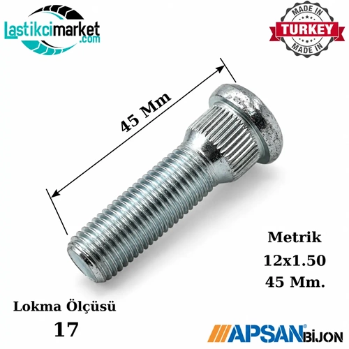 M12x1.50 FRZ-14 Toyota Bijon Saplama