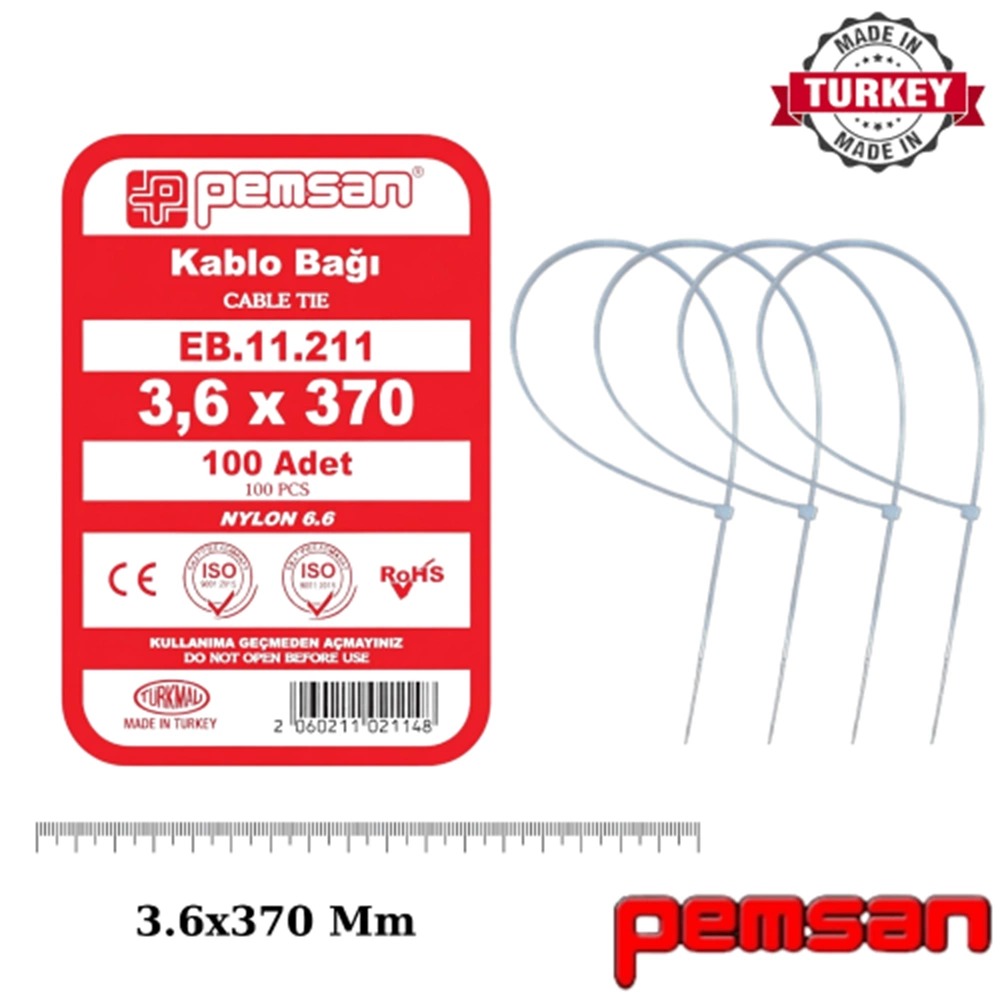 Tel Kelepce 3.6x370 Pemsan Beyaz