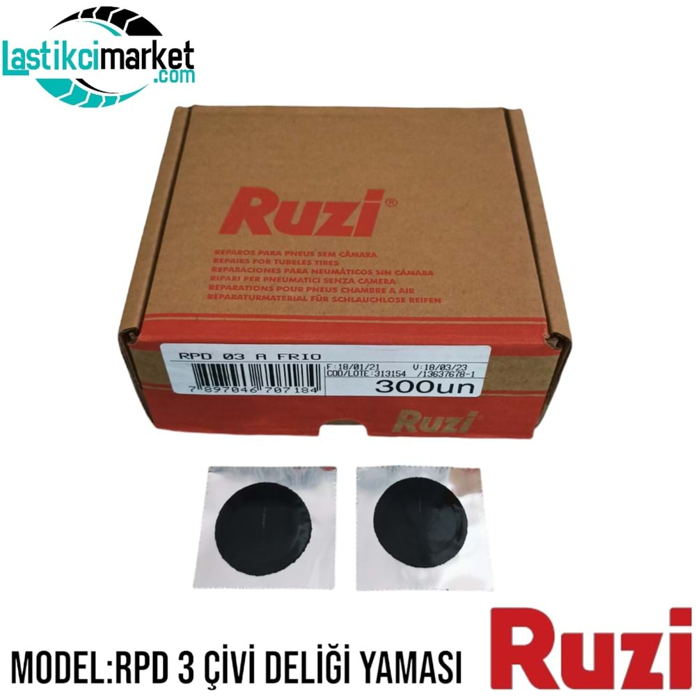 Rpd 3 Ruzi Çivi Deliği Yaması Q(35)Mm. Paket İçi Adet (300)