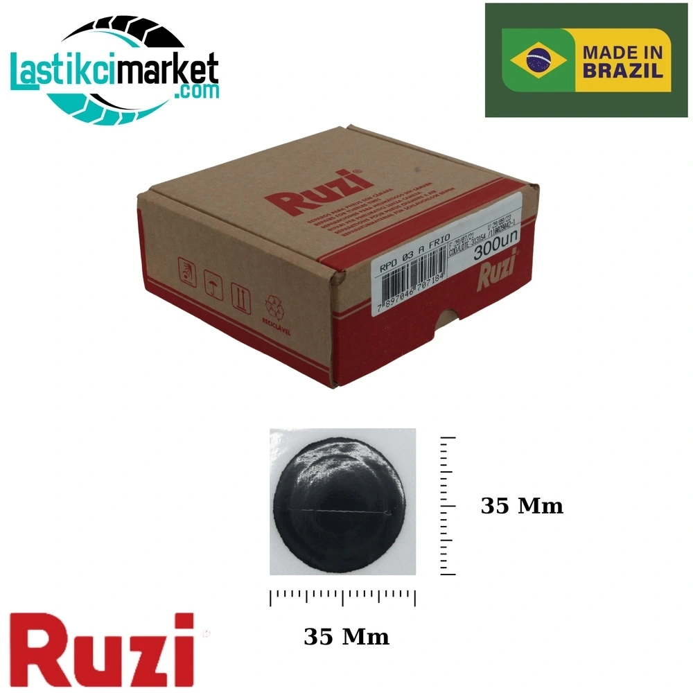 Rpd 3 Ruzi Çivi Deliği Yaması Q(35)Mm. Paket İçi Adet (300)