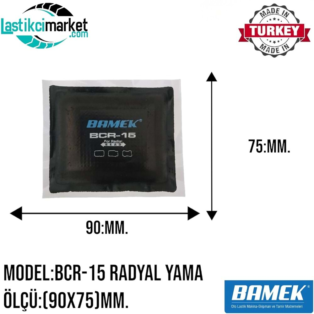 Bcr 15 Bamek Yama (90X75)Mm. Kutu İçi Adet (20)