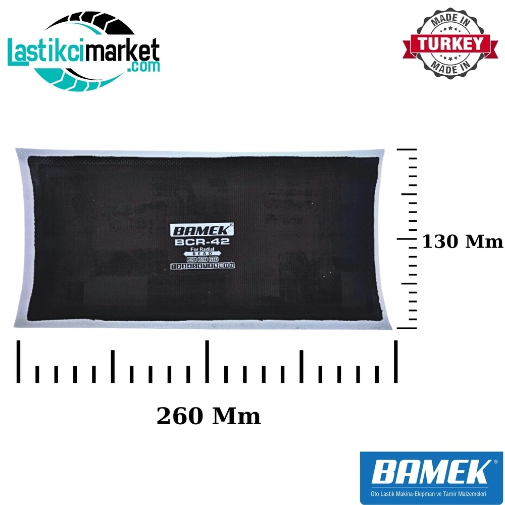 Bcr 42 Bamek Radyal Yama (260X130)Mm. Kutu İçi Adet (10)