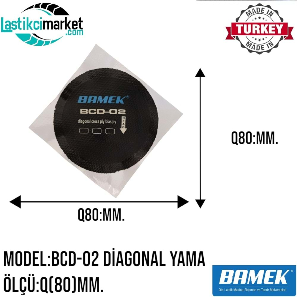 Bcd 2 Bamek Yama Diagonal Q(80)Mm. Kutu İçi Adet (20)