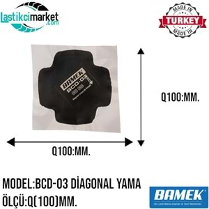 Bcd 3 Bamek Yama Diagonal Q(100)Mm. Kutu İçi Adet (10)