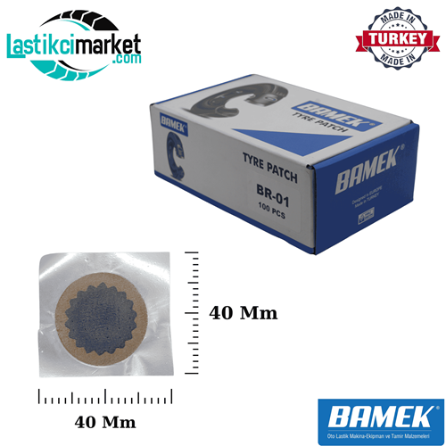 Br 1 Bamek İç Lastik Yaması Q(40)Mm. Kutu İçi Adet (100)