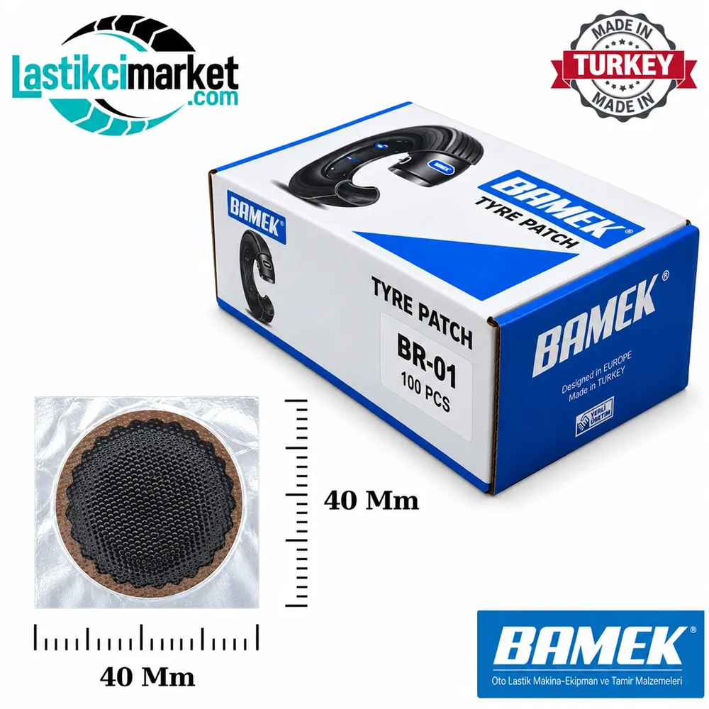 Br 1 Bamek İç Lastik Yaması Q(40)Mm. Kutu İçi Adet (100)
