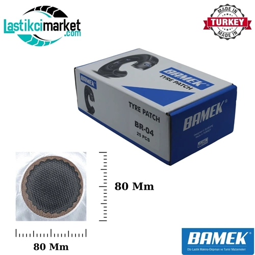 Br 4 Bamek İç Lastik Yaması Q(80)Mm. Kutu İçi Adet (25)