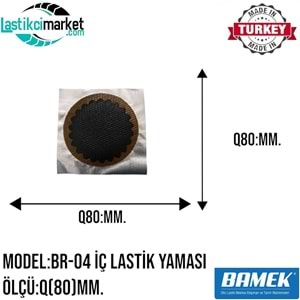 Br 4 Bamek İç Lastik Yaması Q(80)Mm. Kutu İçi Adet (25)