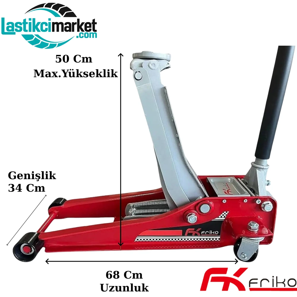 FK Friko 3 Ton Arabalı Alçak Profil Garaj Kriko
