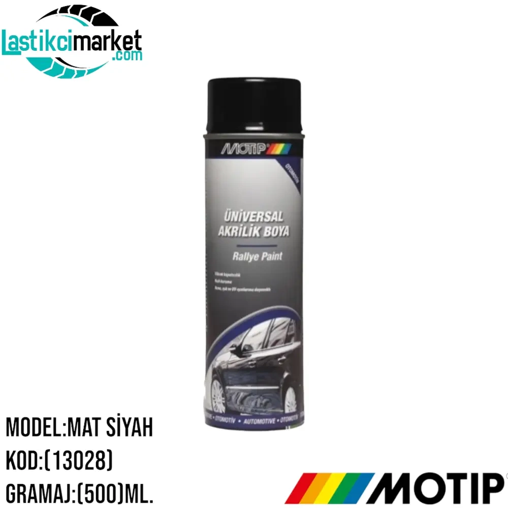 Motip Mat Siyah 13028 (500)Ml Jant Boyası