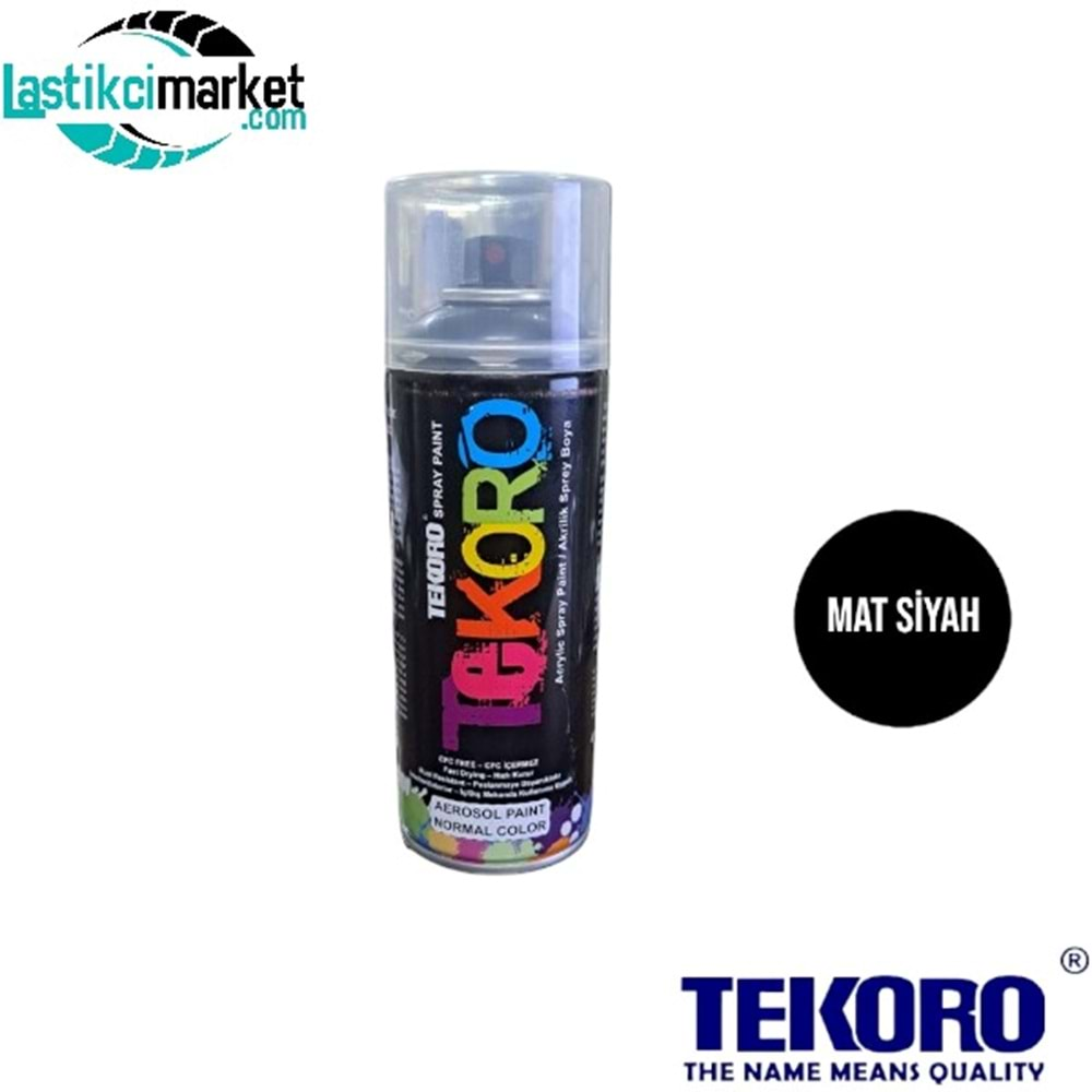 Tekoro Mat Siyah 9005 (400)Ml Jant Boyası