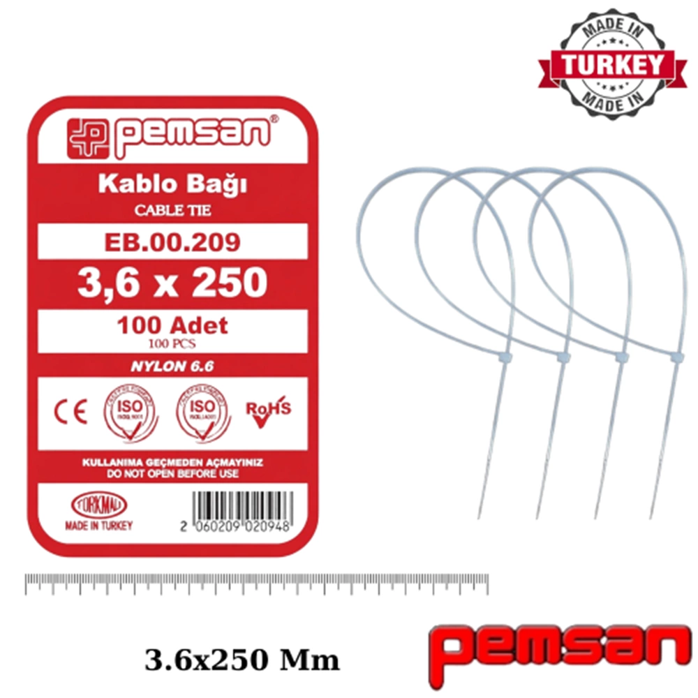 Tel Kelepce 3.6x250 Pemsan Beyaz