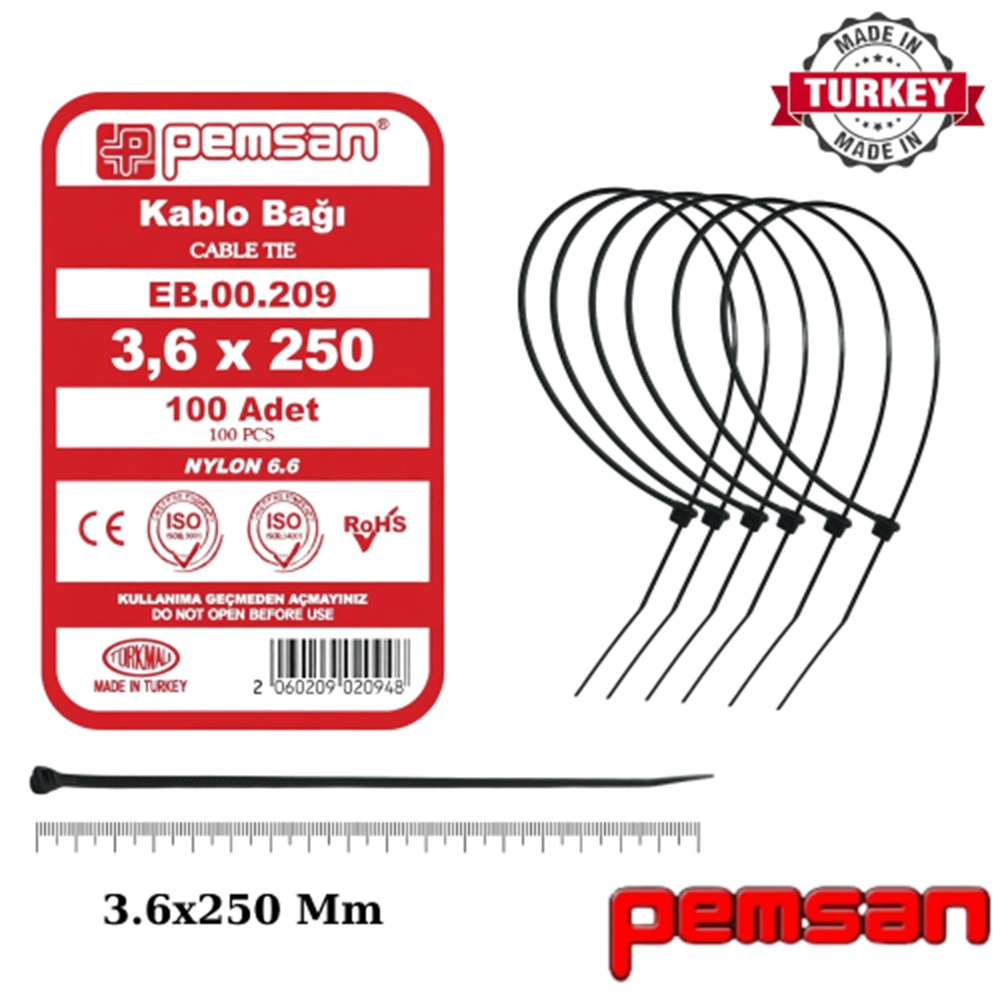 Tel Kelepce 3.6x250 Pemsan Siyah