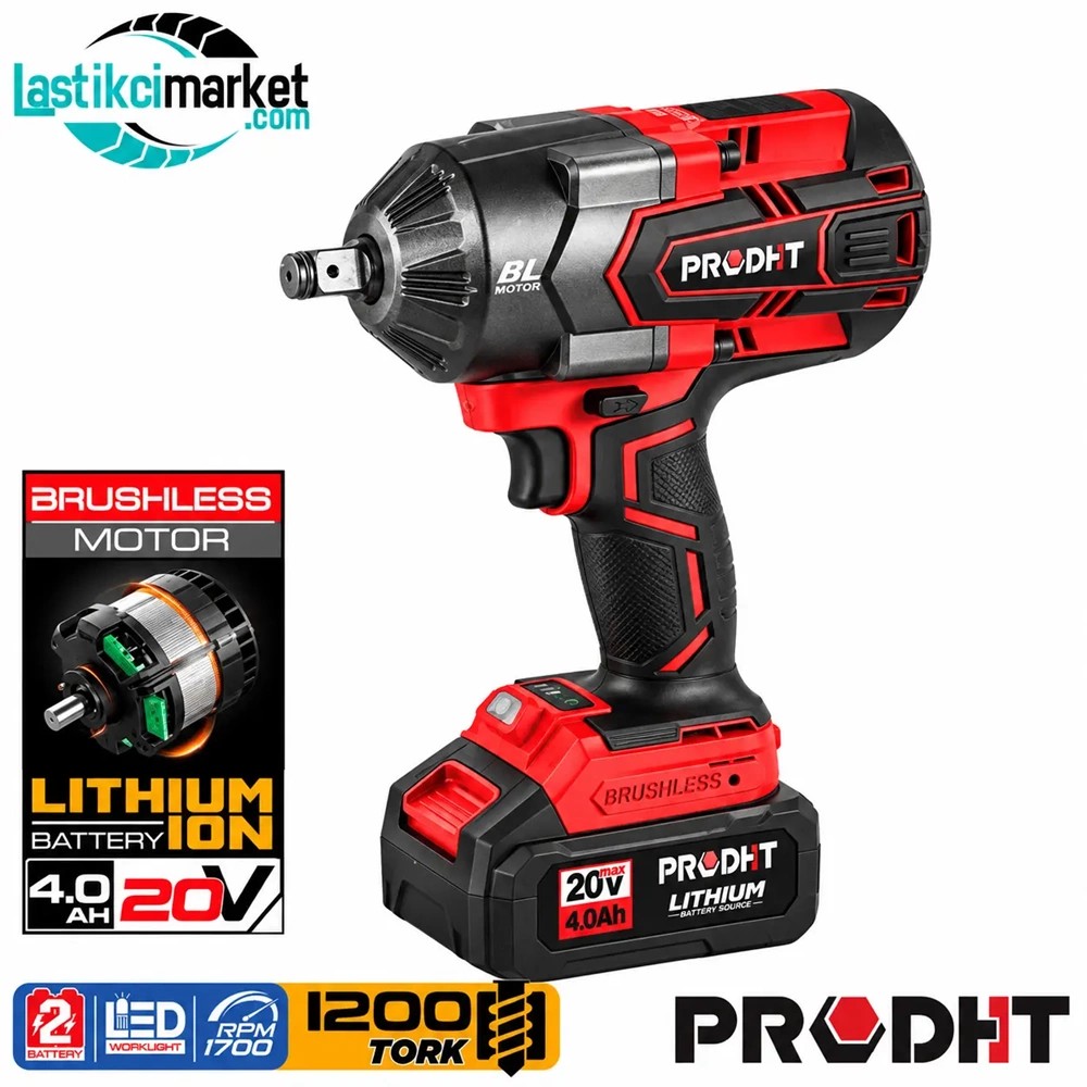 Dht 1/2 Şarjlı Somun Sıkma Makinesi 1200 Nm Tork
