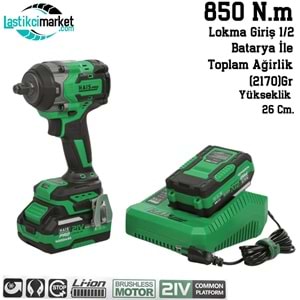 Haispro 1/2 Şarjlı Bijon Sökme 850(Nm.)