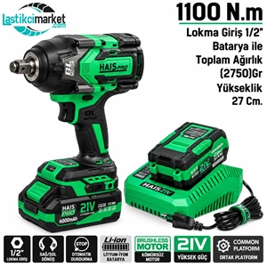 Haispro 1/2 Şarjlı Bijon Sökme 1100(Nm.)