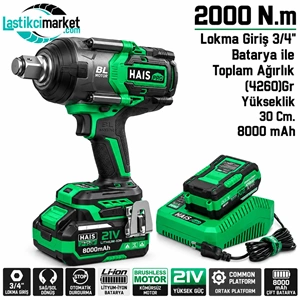 Haispro 3/4 Şarjlı Bijon Sökme 2000 (Nm.)