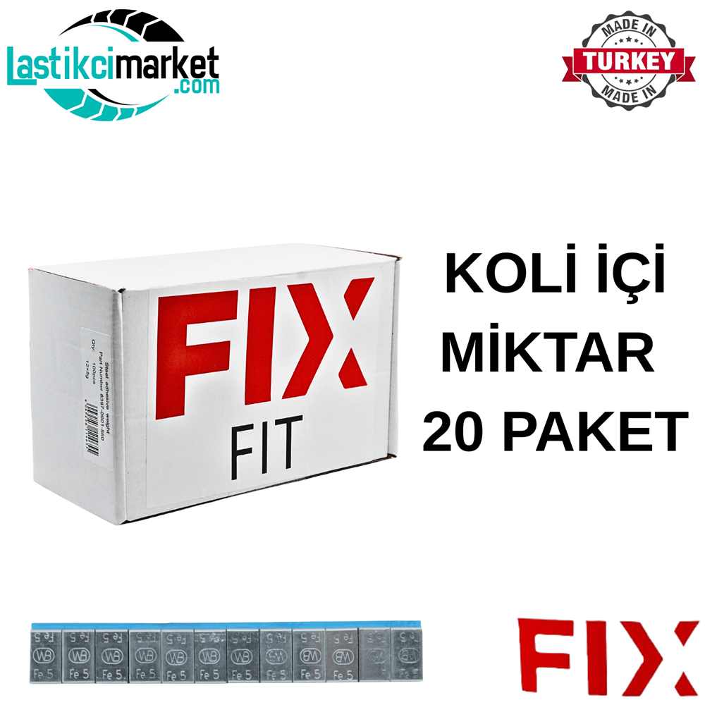 Fix Yapışma Balans Ağırlığı 5x5 Koli İçi Miktar (20)Paket